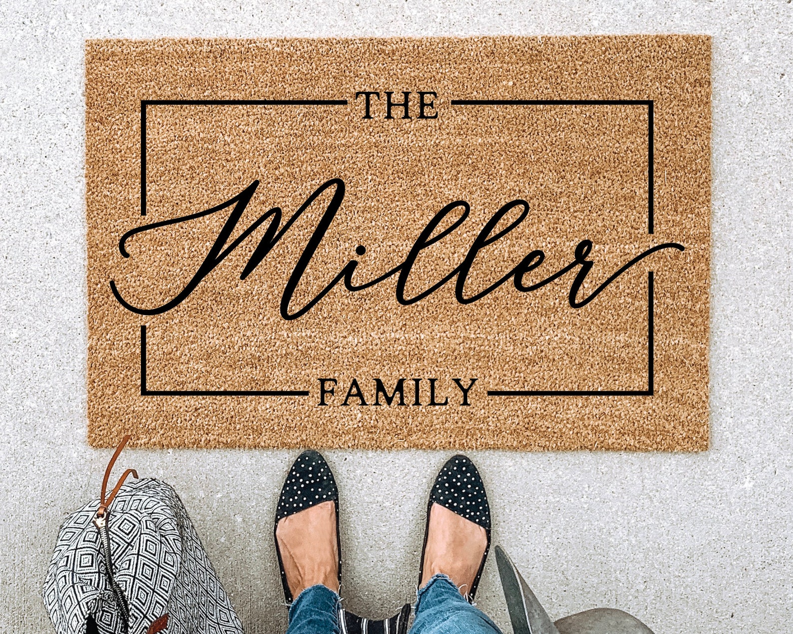 Housewarming Gift, Custom Doormat, Last Name Doormat, Wedding Gift, Custom Door mat, Anniversary Gift, Personalized Doormat, Door Mat - 18x30"-standard