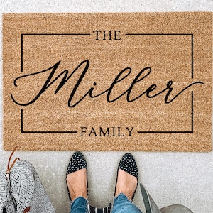 Housewarming Gift, Custom Doormat, Last Name Doormat, Wedding Gift, Custom Door mat, Anniversary Gift, Personalized Doormat, Door Mat