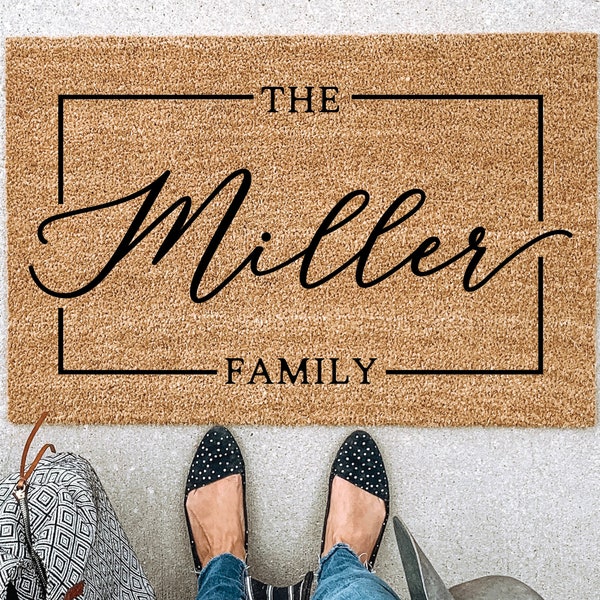 Housewarming Gift, Custom Doormat, Last Name Doormat, Wedding Gift, Custom Door mat, Anniversary Gift, Personalized Doormat, Door Mat