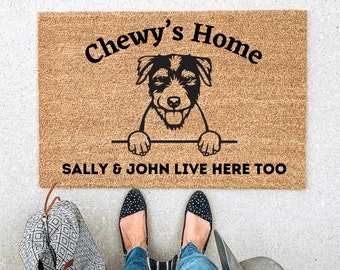 Jack Russel Terrier Gift, Doormat, Welcome Mat, Dog Lover Gift, Custom Door mat, Housewarming Gift, Wedding Gift Gift for couples,