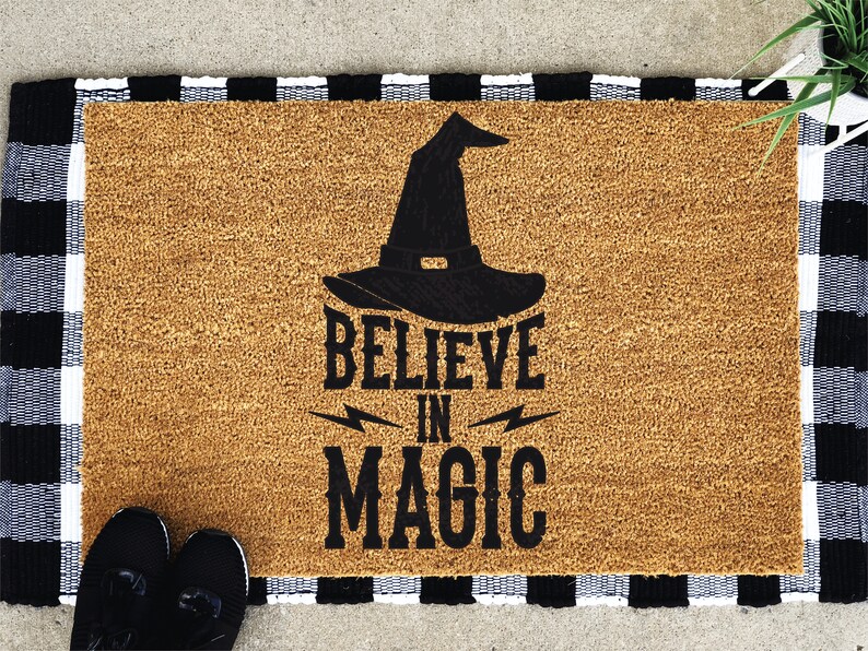 Halloween Doormat With Skull Door Mat Funny Doormat Etsy