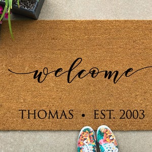 Door Mat, Anniversary Gift, Couples Gift, Housewarming Gift, Gift for Her, Custom Couples Gift, Doormat, Welcome Mat, Mothers Day