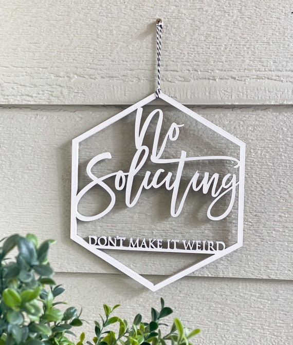 No soliciting sign, funny no soliciting sign, custom no soliciting sign, don't knock, don't ring doorbell, classy no soliciting sign
