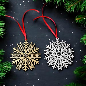 Grandkid names Christmas ornament 2026, Family Christmas Ornament with Names, Personalized Ornament, Gift for Family, Grandparent gift