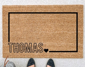 Welcome Mat, Custom Doormat, Housewarming Gift, Wedding Gift, Gift for couples, Anniversary Gift, Personalized Doormat, Door Mat