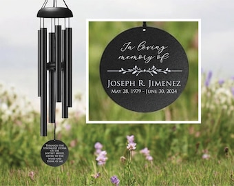 Memorial Wind Chimes, Memorial Gift Wind Chime, Sympathy Gift, Personalized Wind Chimes, Gift for Loss of Loved One, Customized Memorial