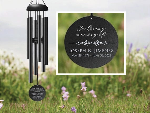 Memorial Wind Chimes, Memorial Gift Wind Chime, Sympathy Gift, Personalized Wind Chimes, Gift for Loss of Loved One, Customized Memorial