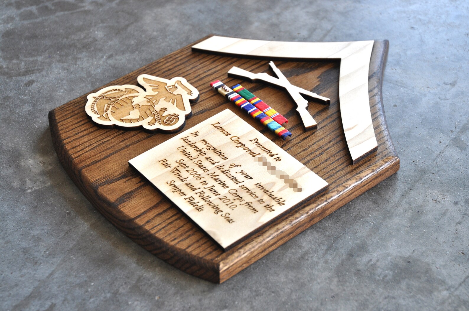 Marine Corps Going Away Plaque Etsy