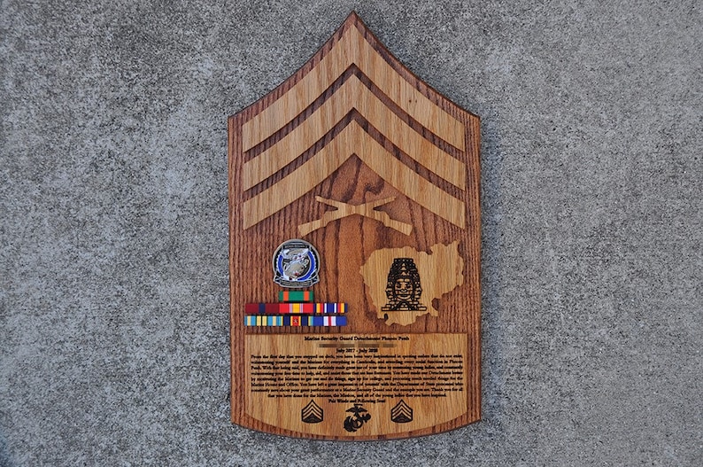 Marine Corps Going Away Plaque Etsy