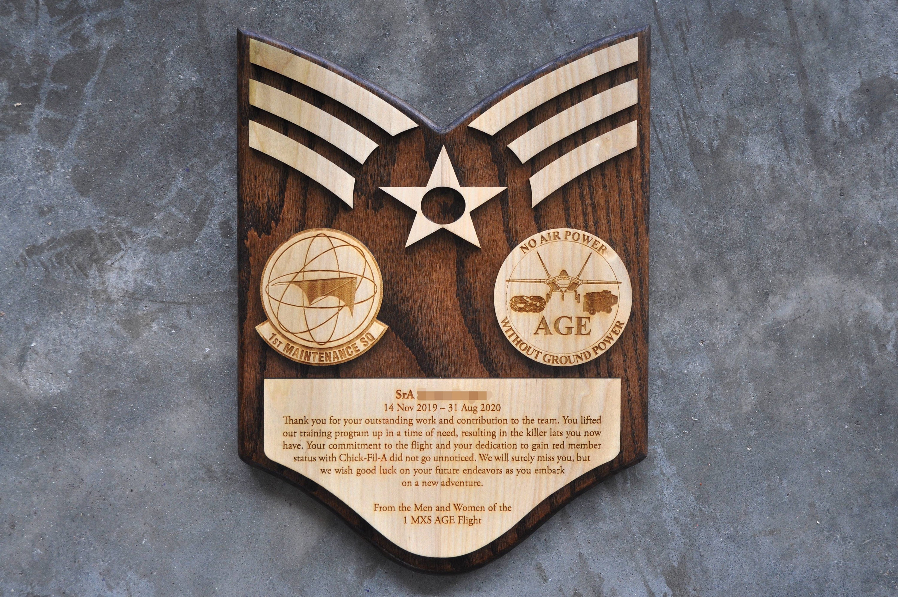 Air Force Going Away Plaque Etsy