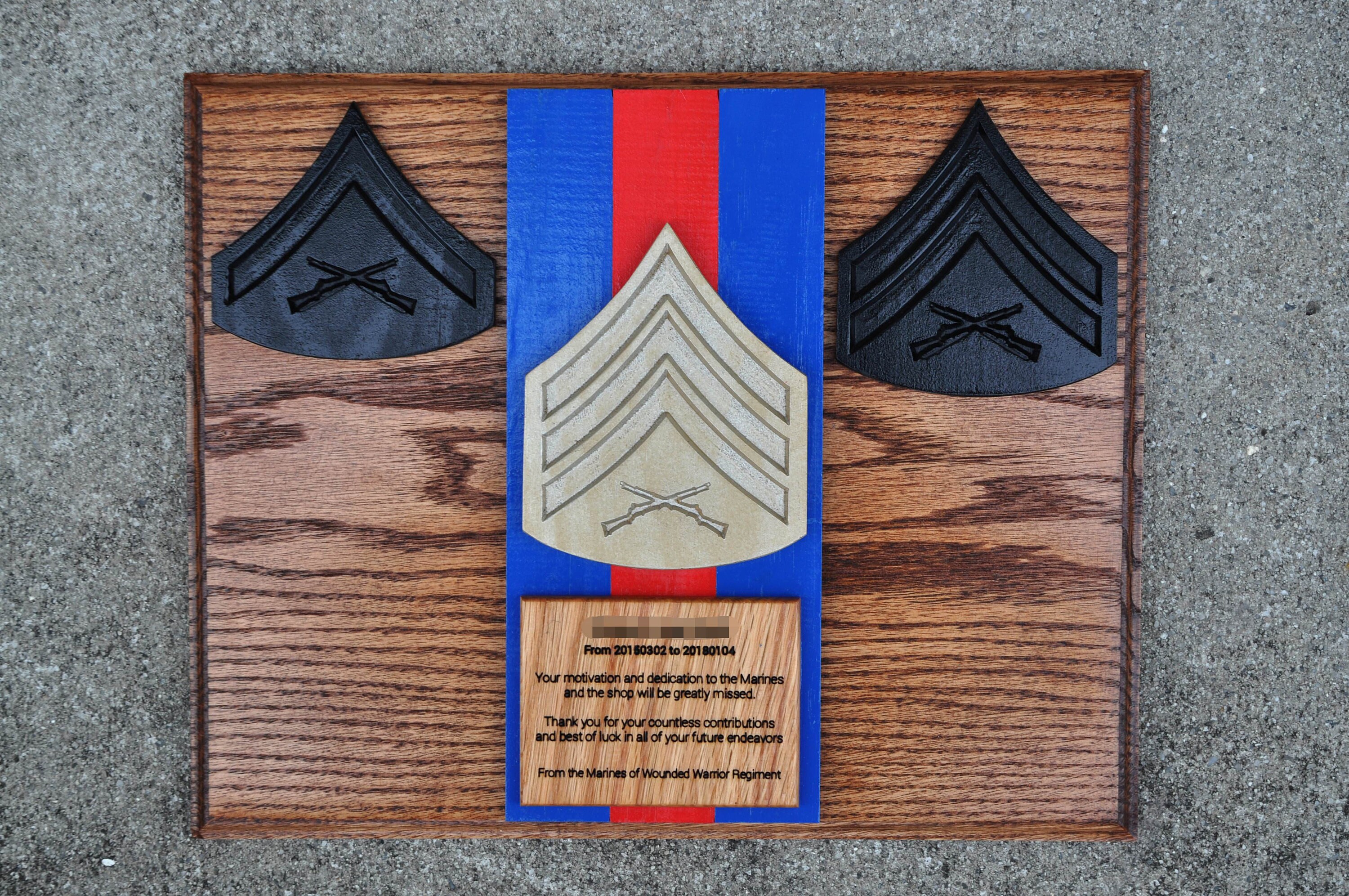 Handmade Wood Military Going Away Plaque Landscape painted Etsy