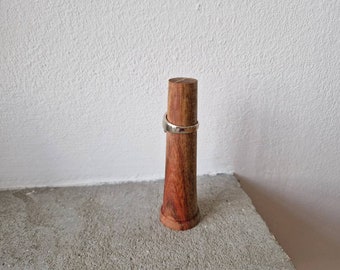 Carob wood ring cone, wooden ring cone, unisex gift, jewelry display, housewarming gift, gift for her, small gift