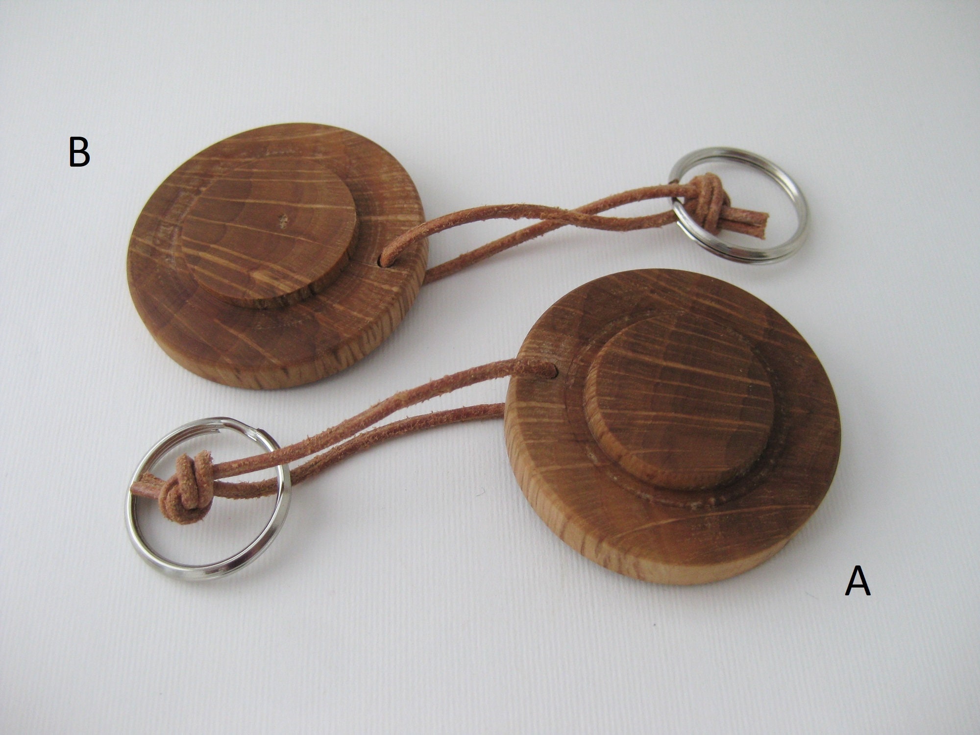 Wooden Keychain Holly Oak Wood Keychain Wood Key Ring Wood Etsy Israel