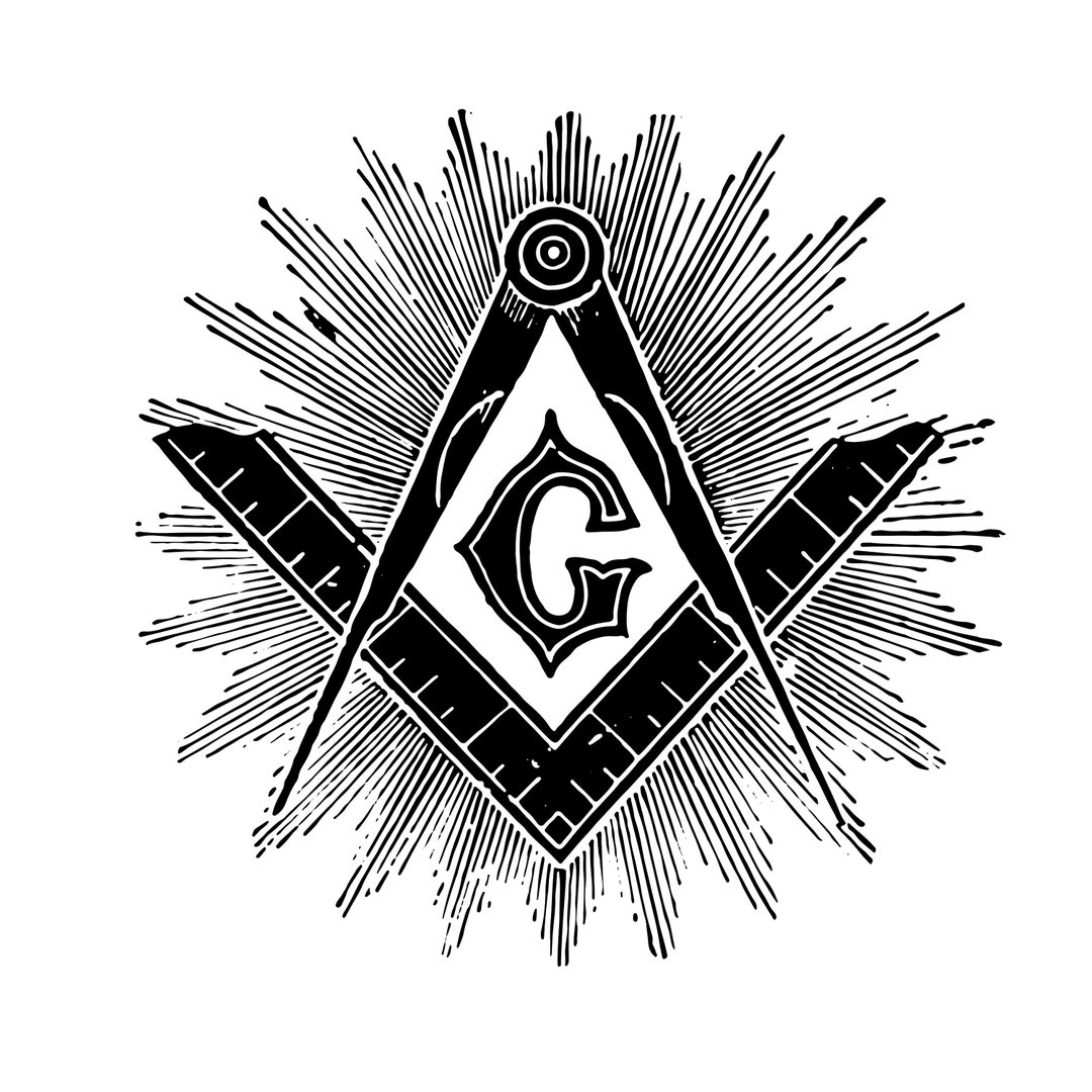 Freemason Logo, Masonic SVG, Mason Square & Compass, Freemason Lodge