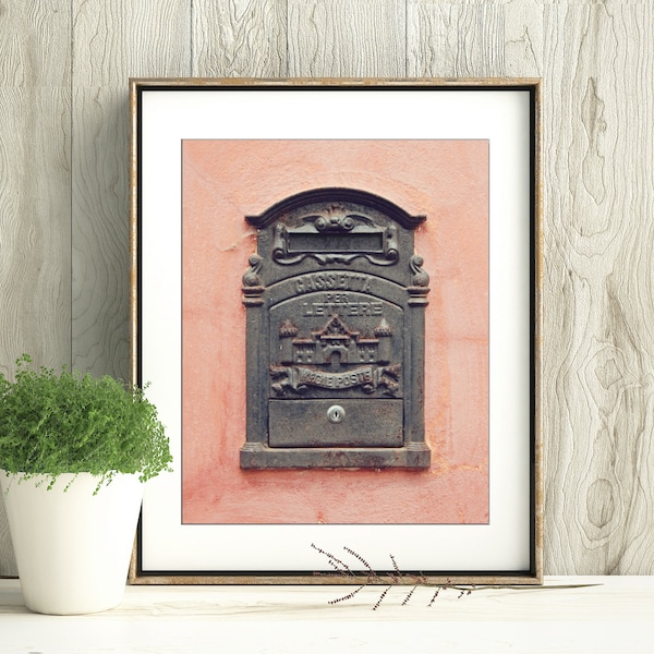 European Travel Photography, Provence, France, Mailbox, Post Box, Instant Download, Digital File, Printable Art, No.27