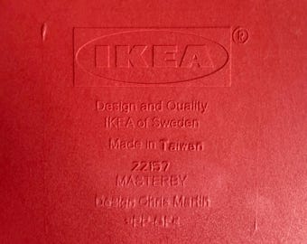 Vintate Rare IKEA MÄSTERBY Step Stool Chris Martin Red Art