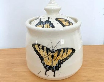 Tiger Swallowtail Lidded Jar