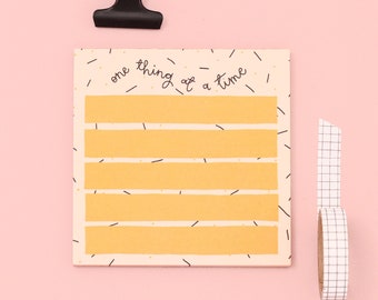 Memo Pad - One Thing At A Time - Cute Stationery