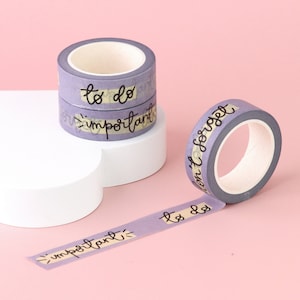 Washi Tape - Bullet Journal / Planner Words - Purple Paper Tape