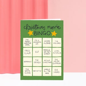 Weihnachtsfilm Bingo - Grußkarte