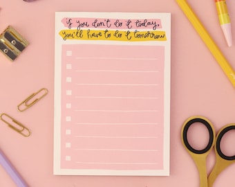 A6 Notepad - Do it Today - To Do List / Daily Planner