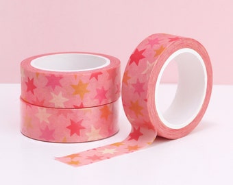 Washi Tape - Pink Stars - Paper Tape