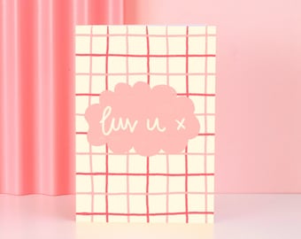 luv u x - Greeting Card - Galentine's / Valentine's Day