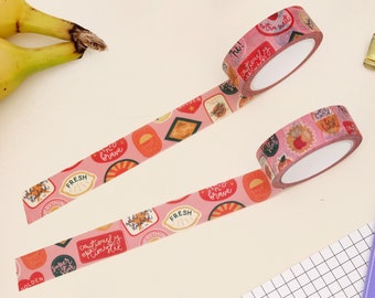 Washi Tape - Fruit Stickers - Bullet Journal / Planner Paper Tape