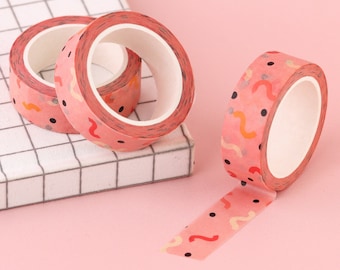 Washi Tape - Pink Geometric Pattern - Bullet Journal / Planner Paper Tape