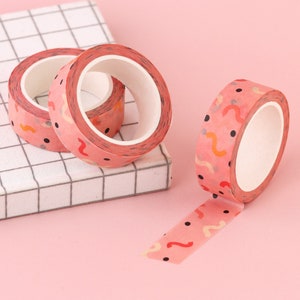 Washi Tape - Pink Geometric Pattern - Bullet Journal / Planner Paper Tape