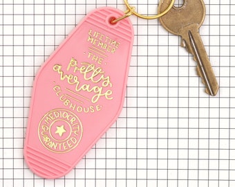 The Pretty Average Clubhouse - Motel Keyring - Pink