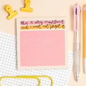 Memo Pad - This Is Very Important - Square Notepad