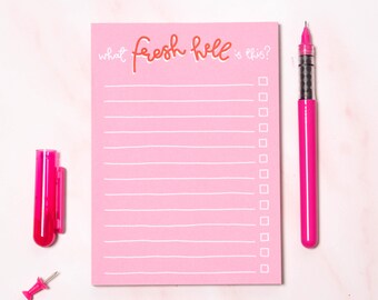 A6 Notepad - What Fresh Hell is This? - Etsy
