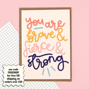 Vous êtes courageux, féroce et fort - Carte de vœux