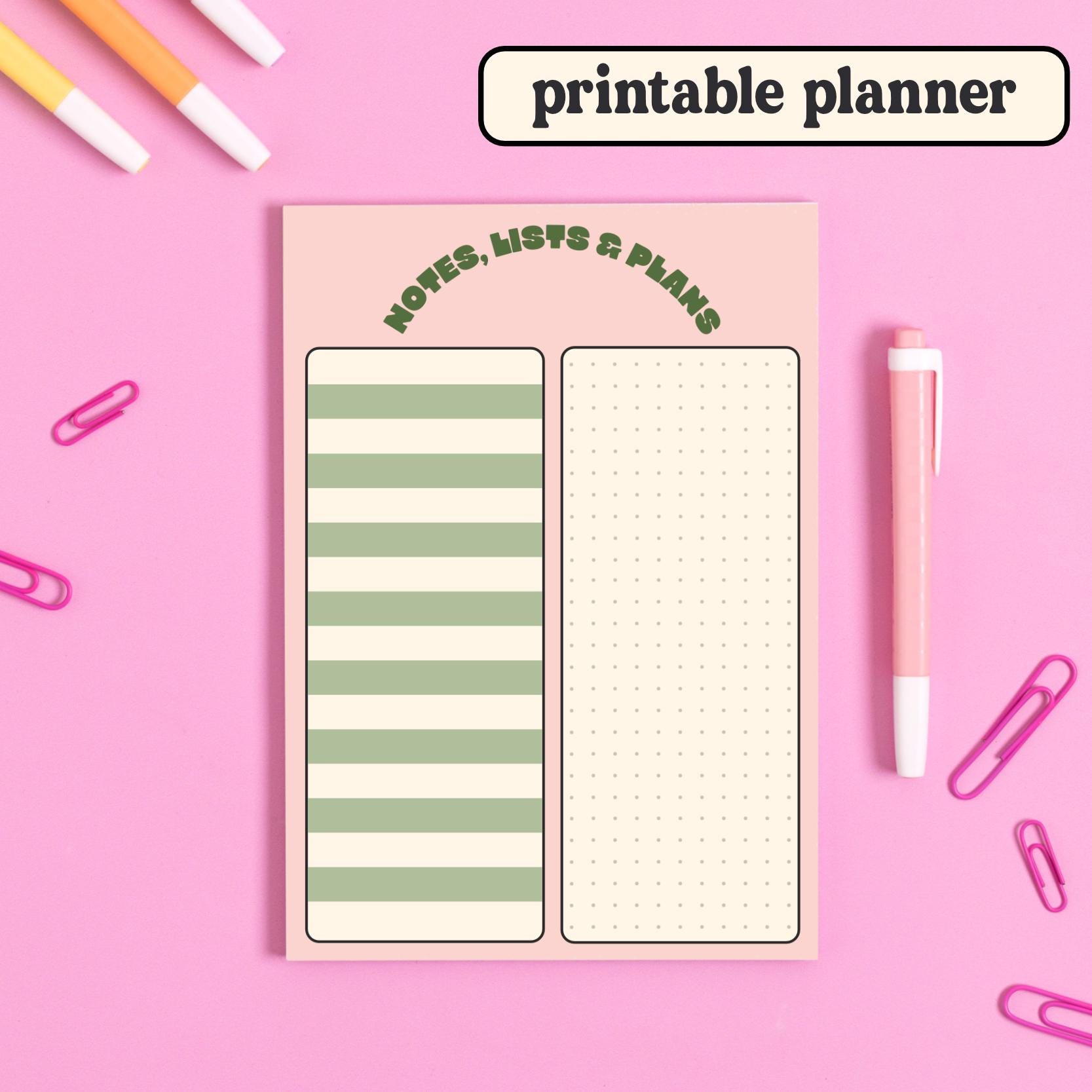 Printable Planner Pages Bundle: Daily, Weekly, Monthly (digital ...