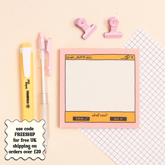 Memo Pad - Brain Dump - Square Notepad