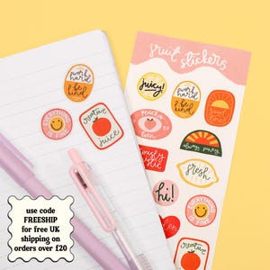 Stickers pour agendas - Sur le thème des fruits