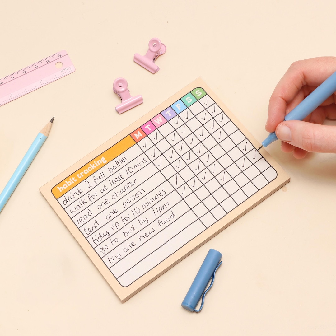 A6 Habit Tracker Notepad - Etsy