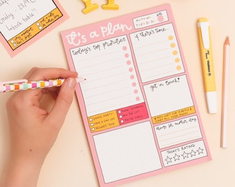 A5 Notepad - Daily Planner - It's A Plan