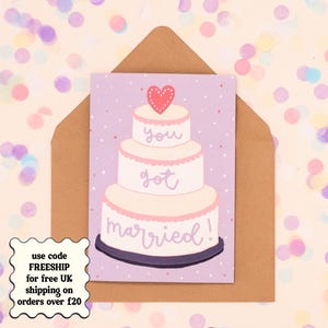 Hochzeitskarte - You Got Married! - Grußkarte