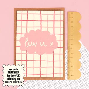 luv u x - Grußkarte - Galentine's / Valentinstag