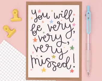 Funny Goodbye Card: You Will Be Very, Very Missed