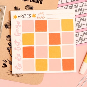 To Do List Bingo - Game Notepad - Square - Fun Organisation Tool - Etsy