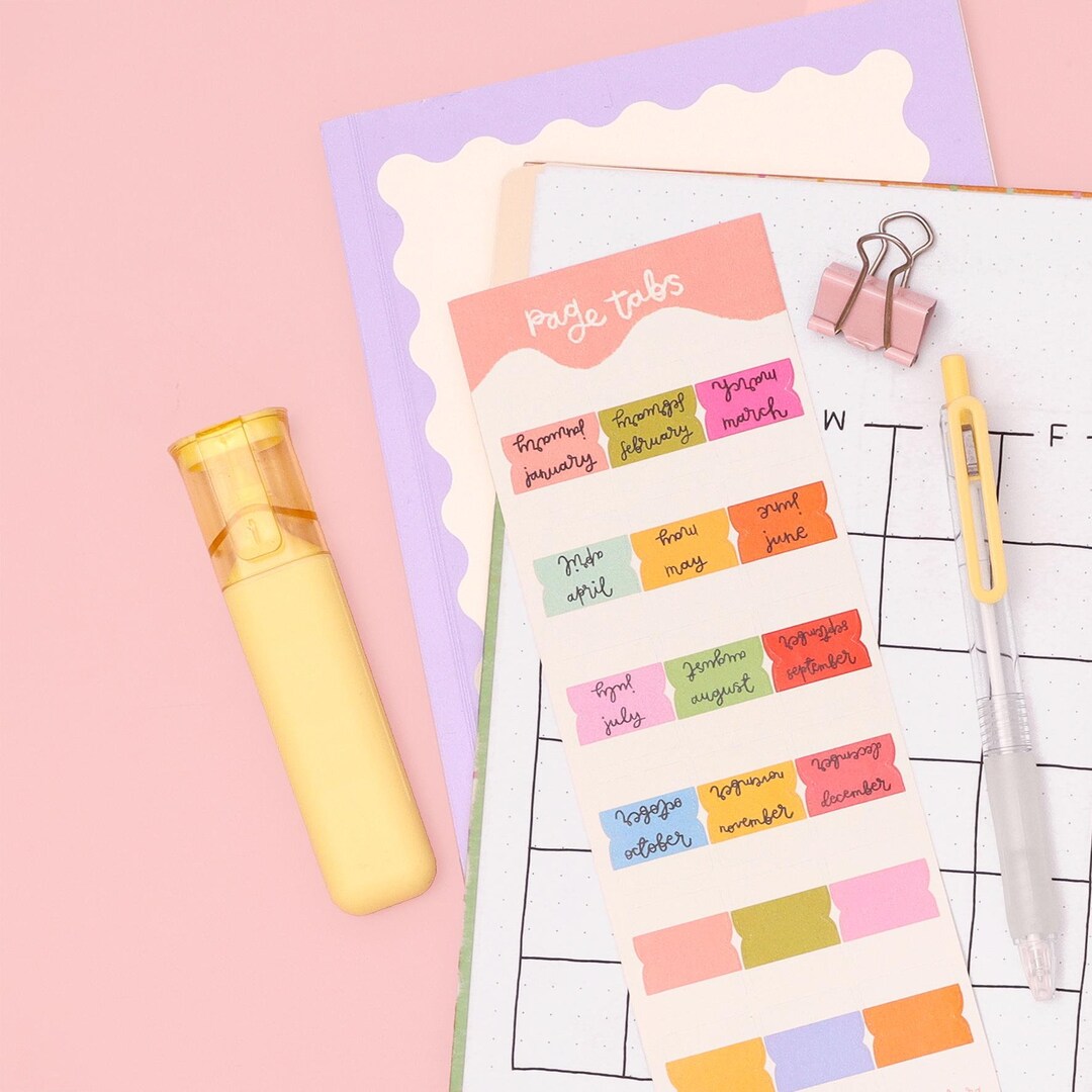 Wall Sticker Tab Planner Stickers - Page Tabs - Etsy