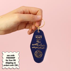 The Overthinker&#39;s Association - Motel Keychain - Navy Blue