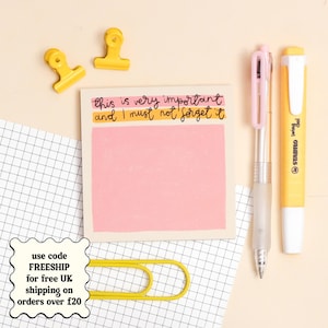 Memo Pad - This Is Very Important - Square Notepad