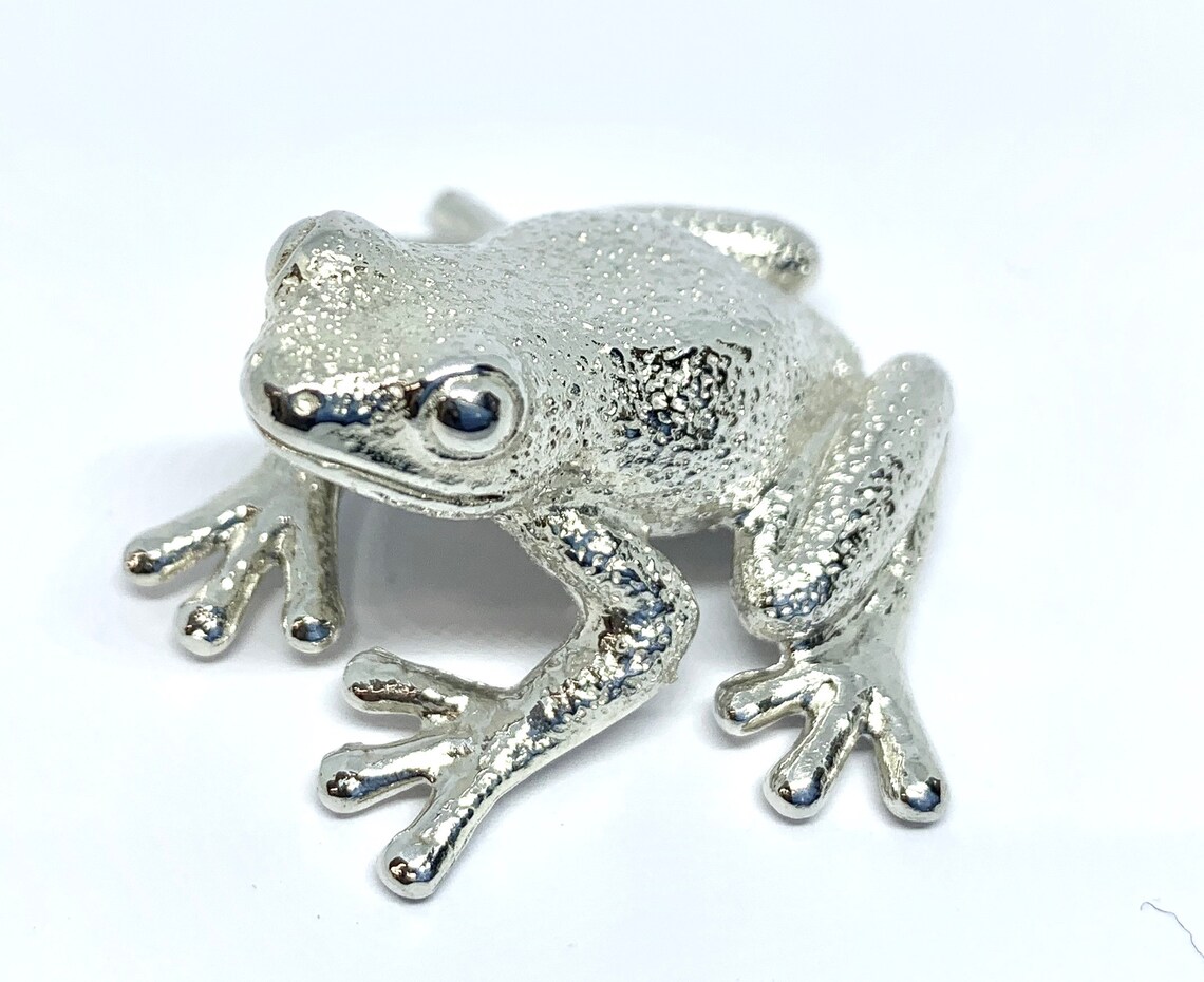 English Sterling Silver Frog Animal Model Figure Figurine Etsy