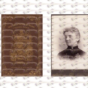 Wunderschöne Vintage Frau Kabinett Karte Foto und Rückseite RV5 Exclusive bereit zu erstellen!