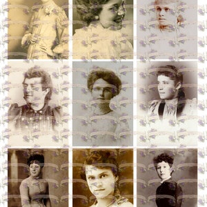 Cartes ATC vintage pour femmes Belles dames de ma collection personnelle Prêtes à imprimer ! Exclusivité MVS