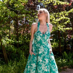 Pinup style floral dress image 1